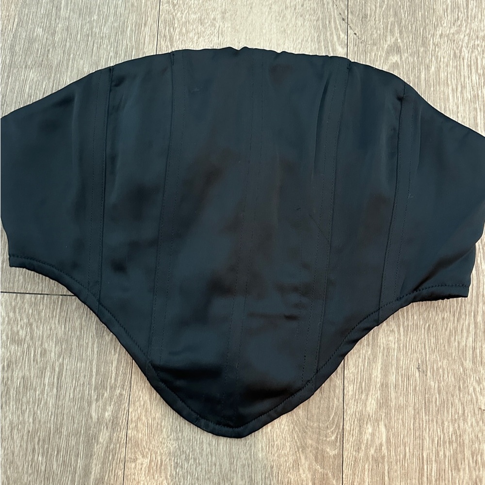 Revolve Black Strapless Corset Top